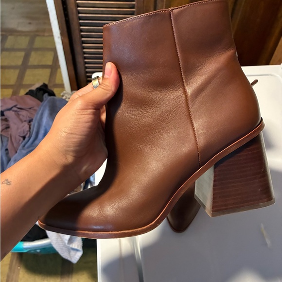 Dolce Vita Terrie - Chocolate Brown Leather Ankle Booties - Picture 5 of 5
